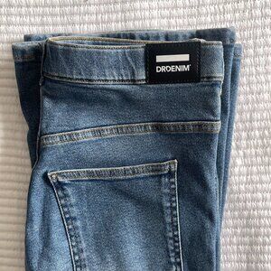 Dr. Denim Moxy Flare Jeans in "Cape Sky Blue"